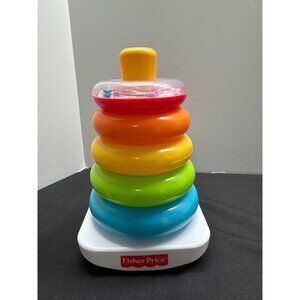 Fisher-Price 2004 Rock-A-Stack Classic Baby Toy With 5 Colorful Rings & Base Com